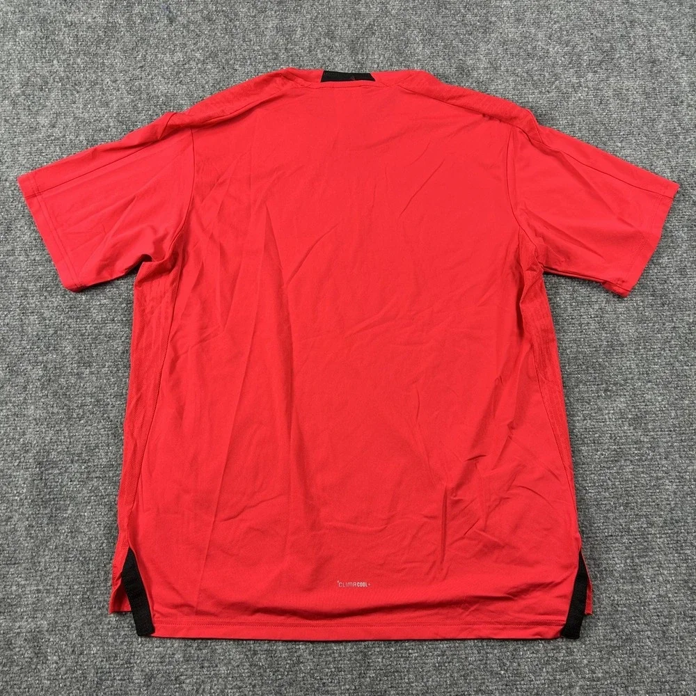Adidas Shirt Mens Medium Red D4T INT Tee Training Lightweight‎ Athletic Top